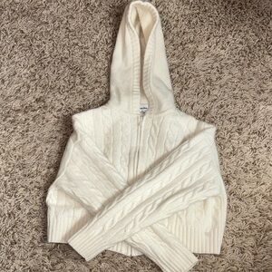 Aritzia Cable Knit Hooded Cardigan
